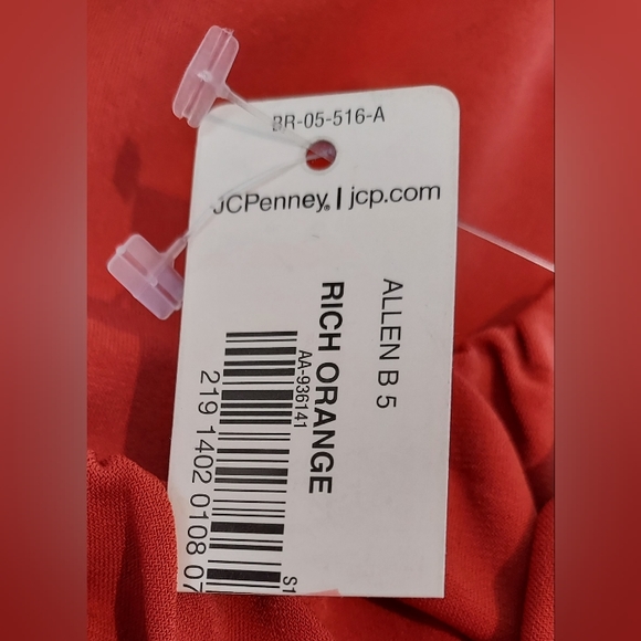 Allen B Rich Orange Sleeveless Scoop Neck Stretch Dress NWT - Picture 7 of 9